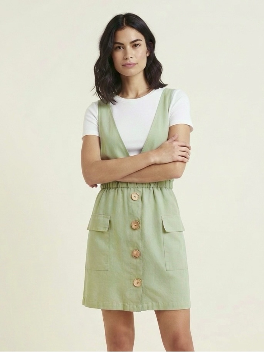 Zara Pinafore Dress Size S